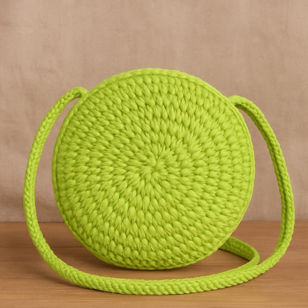 Bolso Redondo Cola de Ratón Crochet